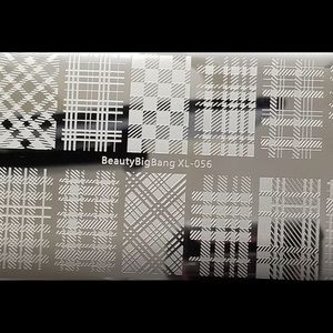 Geometric design nail stamp plates -2 pcs